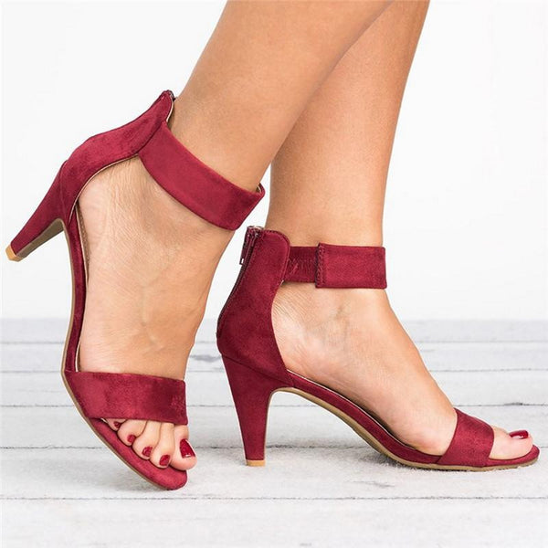 MoneRffi 2019 Women Fashion Heel Sandals  For Women High Heels Buckle Strap Female zapatos de mujer Dress Woman SandalS Shoes