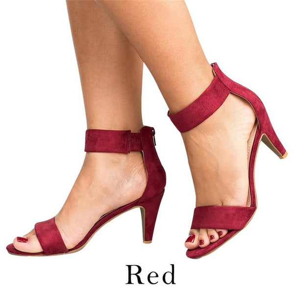 MoneRffi 2019 Women Fashion Heel Sandals  For Women High Heels Buckle Strap Female zapatos de mujer Dress Woman SandalS Shoes