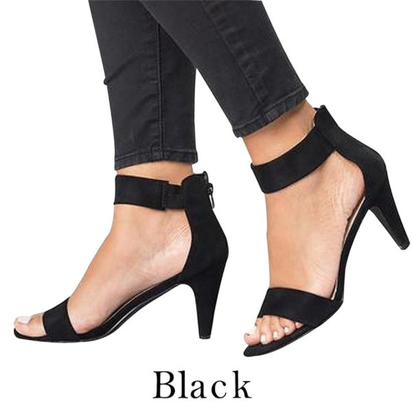 MoneRffi 2019 Women Fashion Heel Sandals  For Women High Heels Buckle Strap Female zapatos de mujer Dress Woman SandalS Shoes