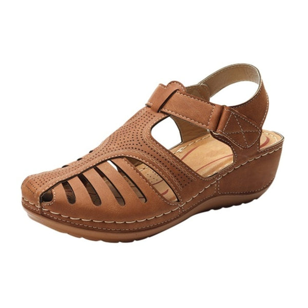 2019 NEW summer sandals women flat Ladies Comfortable Ankle Hollow Round Toe Sandals Soft Sole Shoes sandalias mujer 2019