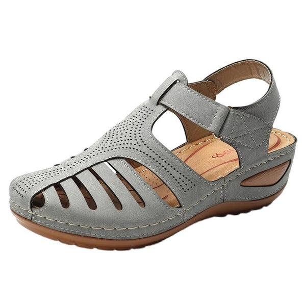 2019 NEW summer sandals women flat Ladies Comfortable Ankle Hollow Round Toe Sandals Soft Sole Shoes sandalias mujer 2019