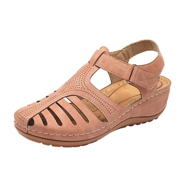 2019 NEW summer sandals women flat Ladies Comfortable Ankle Hollow Round Toe Sandals Soft Sole Shoes sandalias mujer 2019