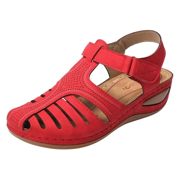 2019 NEW summer sandals women flat Ladies Comfortable Ankle Hollow Round Toe Sandals Soft Sole Shoes sandalias mujer 2019