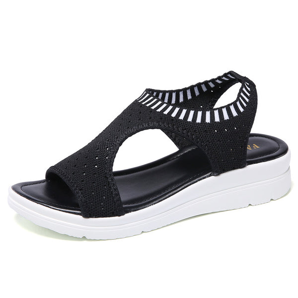 Women Sandals 2019 Fashion  Breathable Comfort Shopping Ladies Sandals Summer Shoes wedge Black White Sandal Shoes