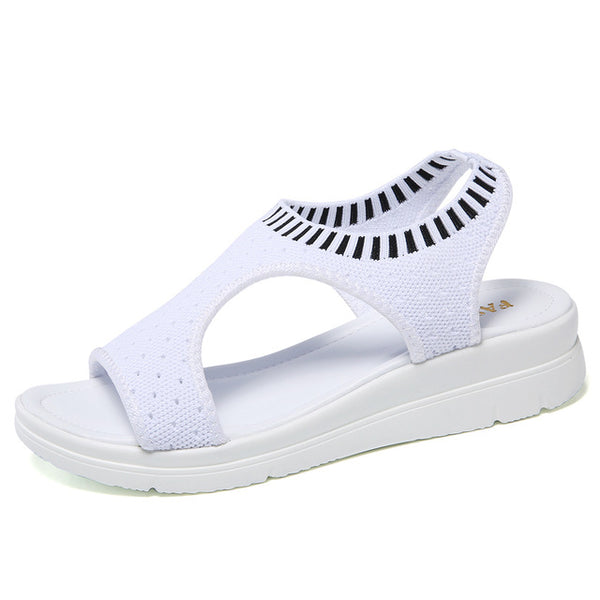 Women Sandals 2019 Fashion  Breathable Comfort Shopping Ladies Sandals Summer Shoes wedge Black White Sandal Shoes